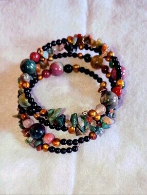 Wire Multi Stone Bracelet